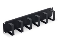 TRITON Vodilica kabela 19"/2U, 6 prstenova, crna